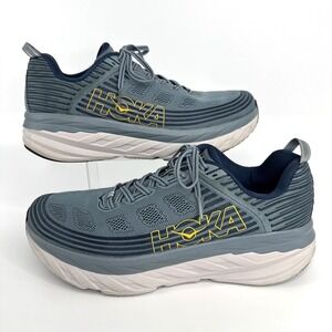 HOKA One One Bondi 6 Men's Running Shoes Size 13 Blue Gray Cushion 1019269 LMCB